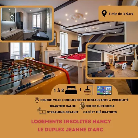 Duplex Jeanne D'arc Billard Baby En Option Escape Game Insolites Appartement Nancy