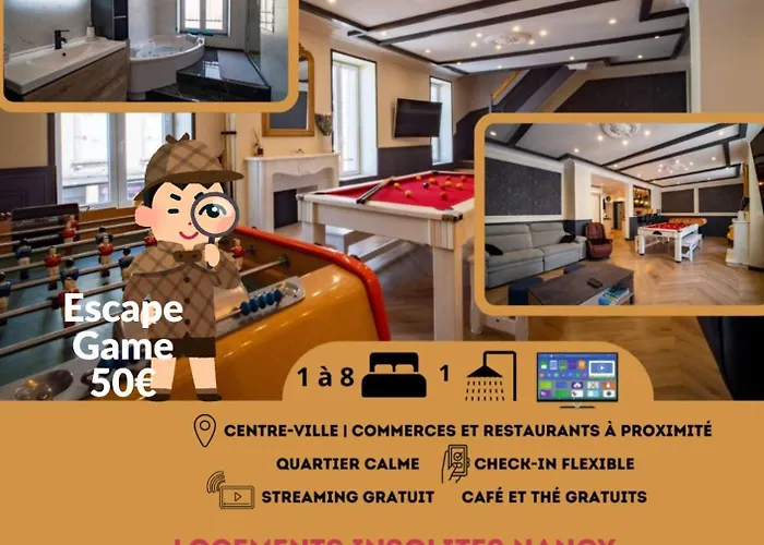 Duplex Jeanne D'arc Billard Baby En Option Escape Game Insolites Appartement *